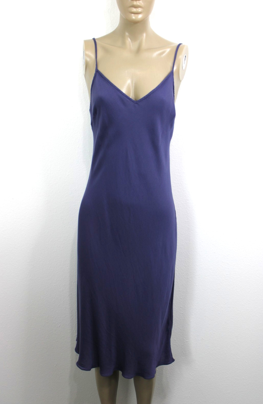 VIntage Y2K Polo Ralph Lauren Blue Label Midi Dress Viscose Size M
